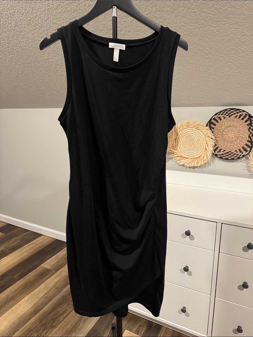 Leith Black Sleeveless Mini Dress